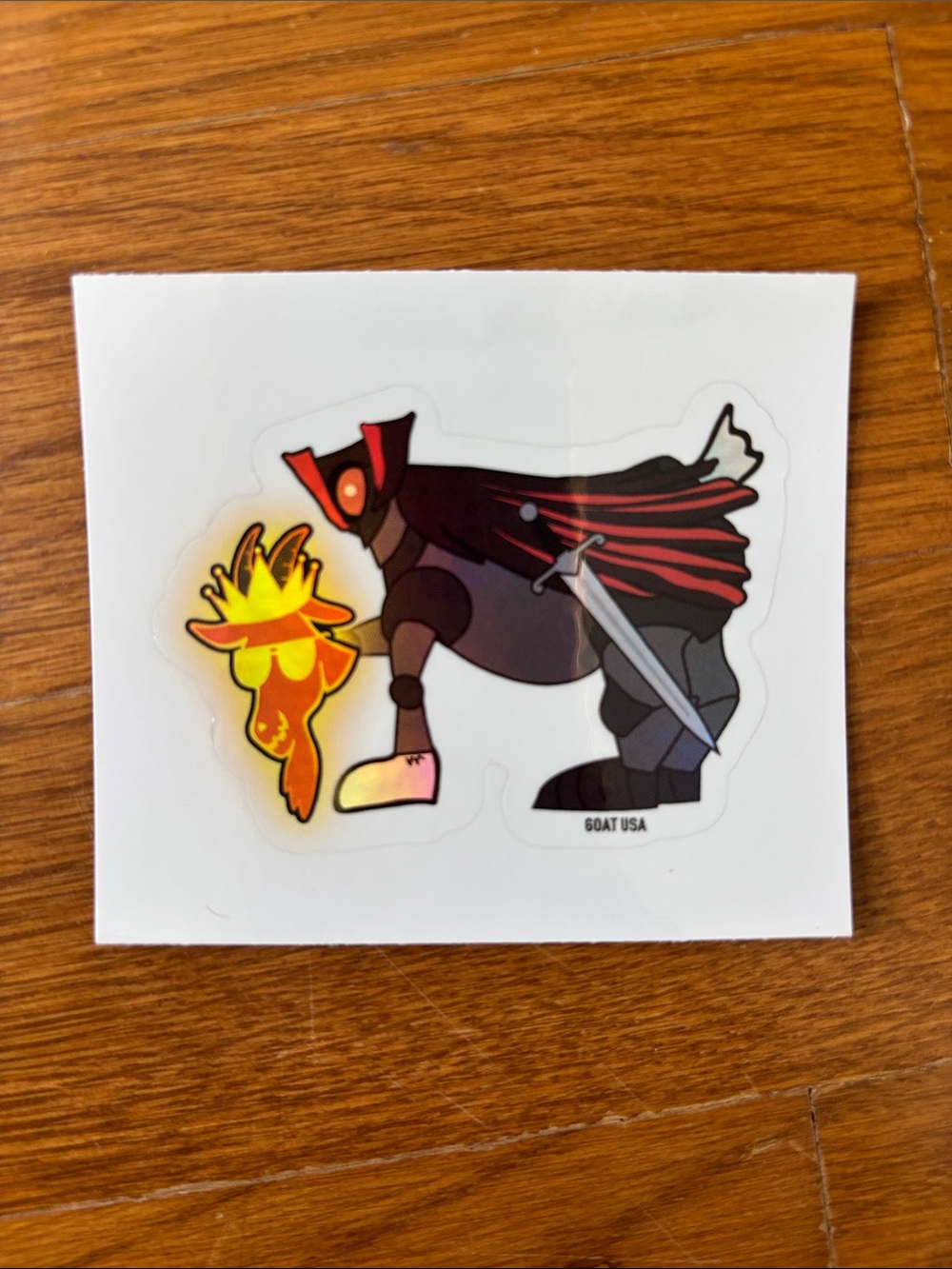 GOAT USA Kids Sticker Pack - Black & Red Knight with Yellow Flame